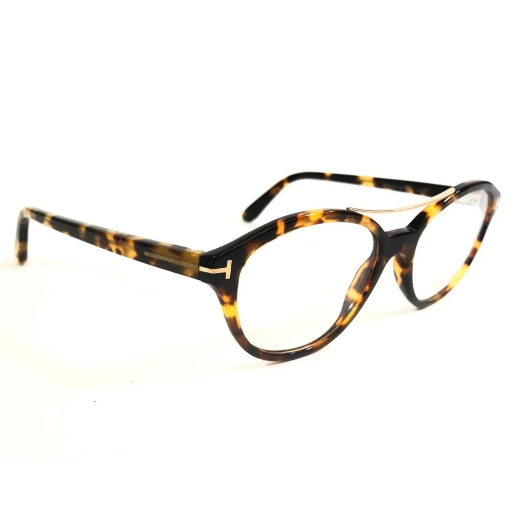 Tom Ford Eyeglasses Frames TF5412 056 Blonde Tortoise Oval Full Rim 52-17-140